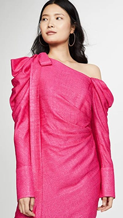Shop Hellessy Loulou Dress In Shocking Pink