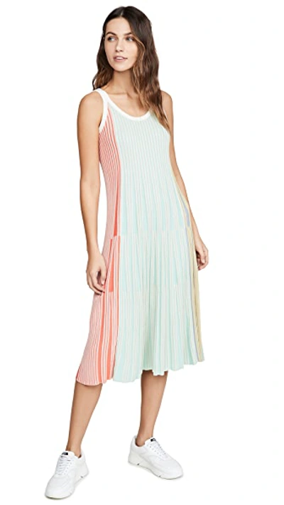 Shop Kenzo Sleeveless Dress In Multicolor