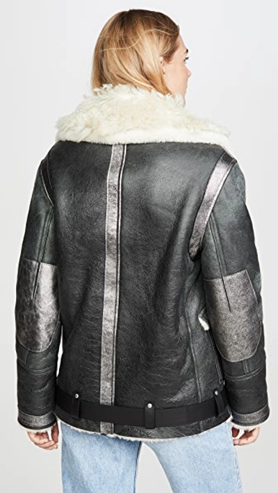 Oversized Shearling Aviator Jacket