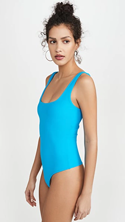 Shop Alix Mott Thong Bodysuit In Azure