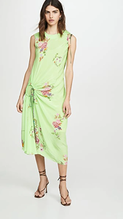 Shop Preen By Thornton Bregazzi Preen Line Aida Dress In Floral Green