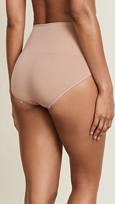 Yummie Seamlessly Shaped Ultralight Briefs In Almond
