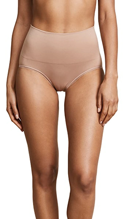 Yummie Seamlessly Shaped Ultralight Briefs In Almond