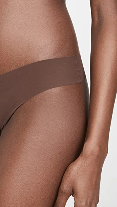 Commando Classic Solid Thong In Mocha