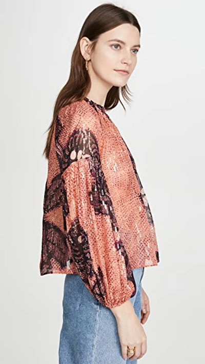 Shop Ulla Johnson Sanya Blouse In Coral