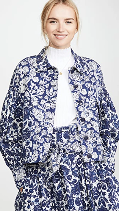 Shop Ulla Johnson Griffin Jacket In Floral Patchwork