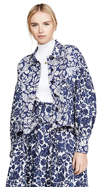 Shop Ulla Johnson Griffin Jacket In Floral Patchwork