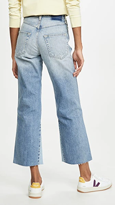 Shop Amo Diy Wide Leg High Rise Relaxed Bootcut Jeans In Charmer