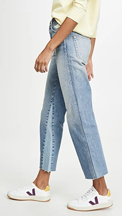 Shop Amo Diy Wide Leg High Rise Relaxed Bootcut Jeans In Charmer