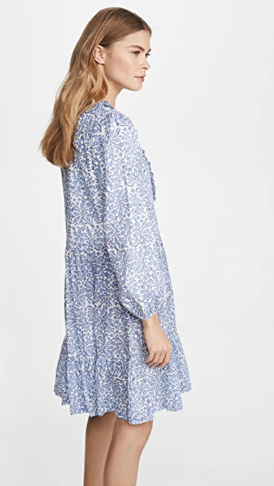 Shop Alix Of Bohemia Lorelei Periwinkle Block Print Dress In Blue/white