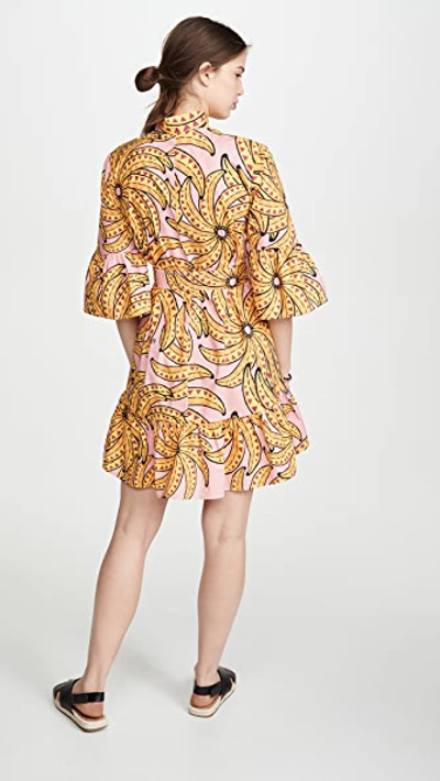 Shop Farm Rio Banana Floral Mini Dress In Pink Multi