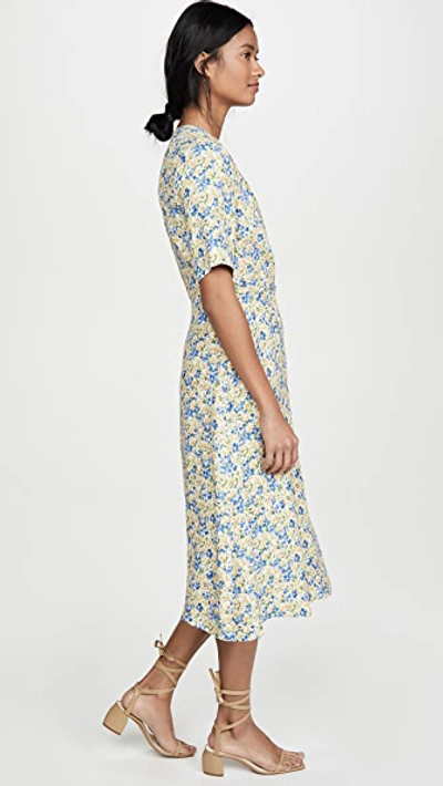 Shop Apc Mathilda Dress In Jaune Clair