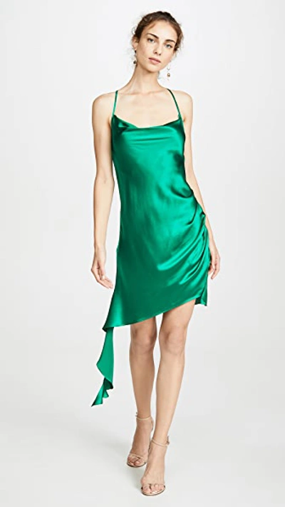 Shop Amanda Uprichard Solange Dress In Dark Green