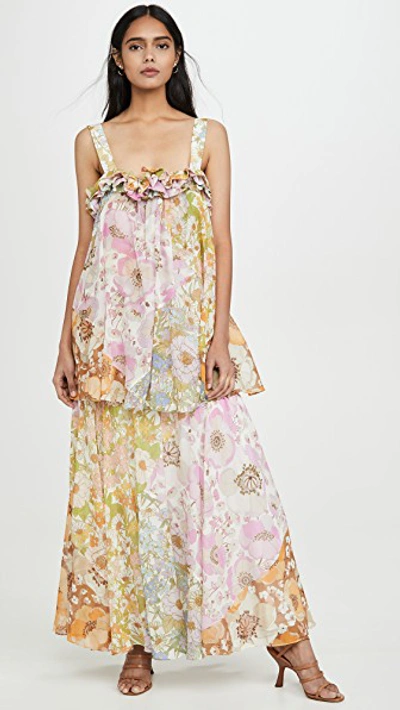 Shop Zimmermann Super Eight Maxi Dress In Mixed Floral