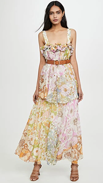 Shop Zimmermann Super Eight Maxi Dress In Mixed Floral