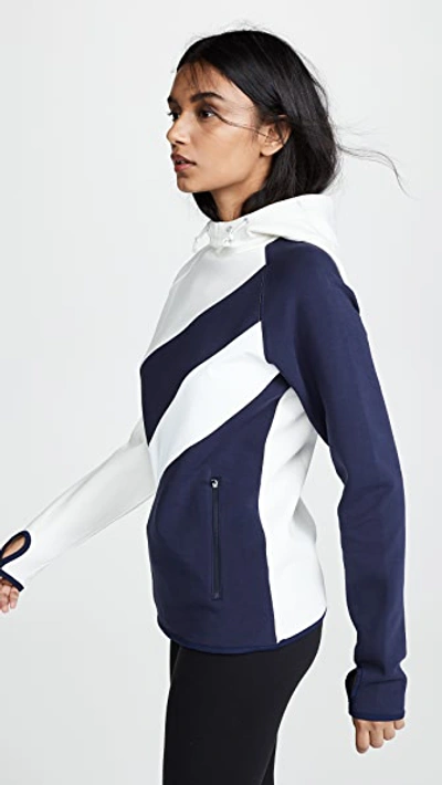 Shop Tory Sport Reflective Performance Hoodie In Tory Navy