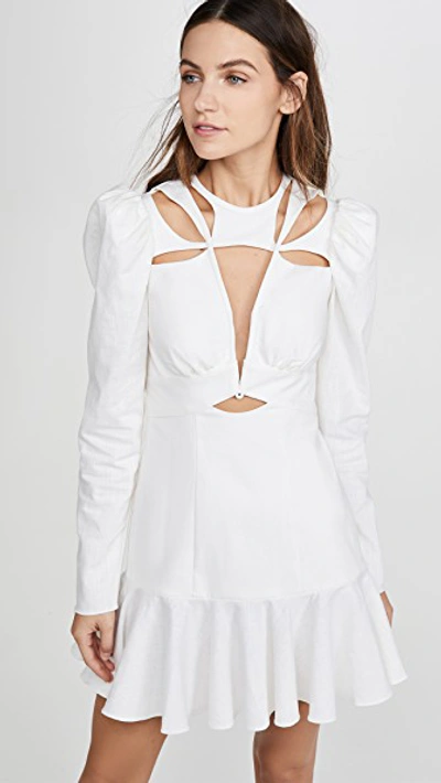 Shop Acler Lapkus Dress In Ivory