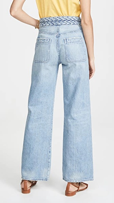 Shop Citizens Of Humanity Isla Braided Wide Leg Jeans In Believer