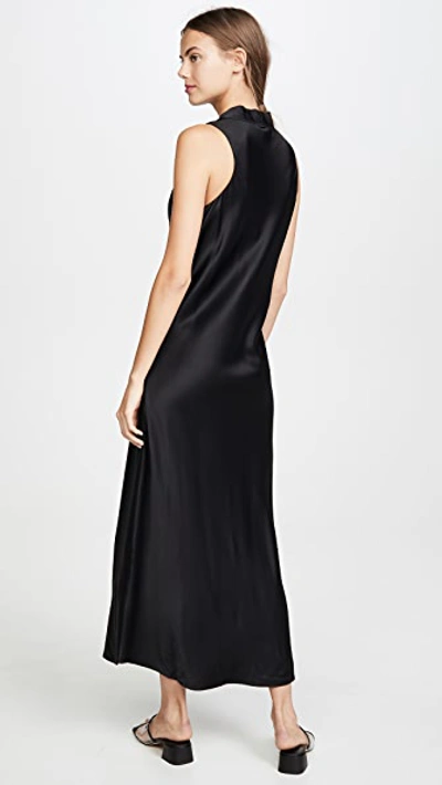 Shop Frame Sleeveless Cowl Neck Dress In Noir
