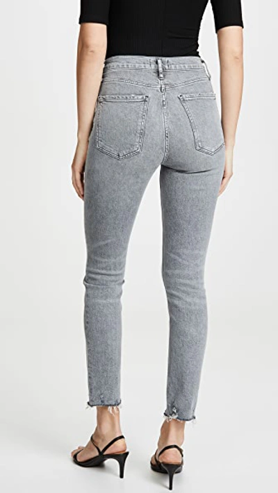 Shop Agolde Nico High Rise Slim Jeans In Risk