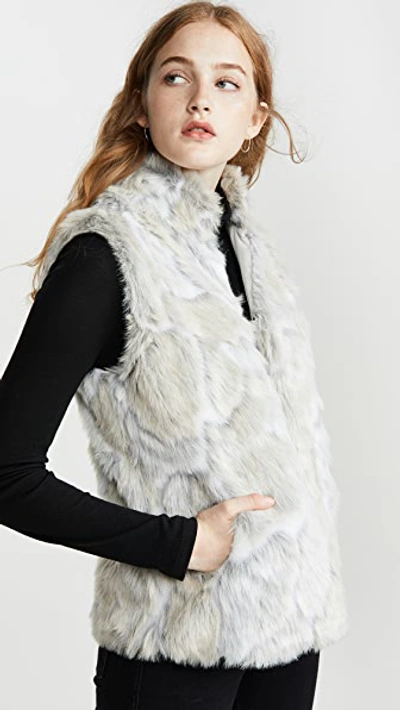 Shop Bb Dakota In A Furry Faux Fur Vest In Ivory