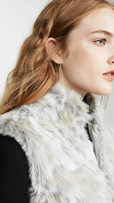 Shop Bb Dakota In A Furry Faux Fur Vest In Ivory