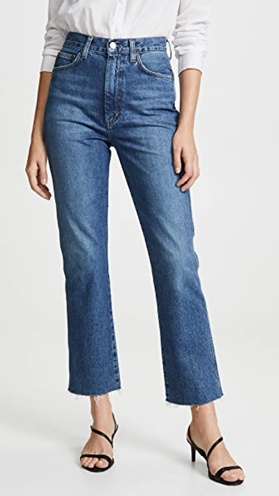 Shop Agolde Pinch Waist High Rise Kick Jeans In Symbol