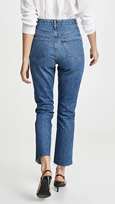 Shop Agolde Pinch Waist High Rise Kick Jeans In Symbol