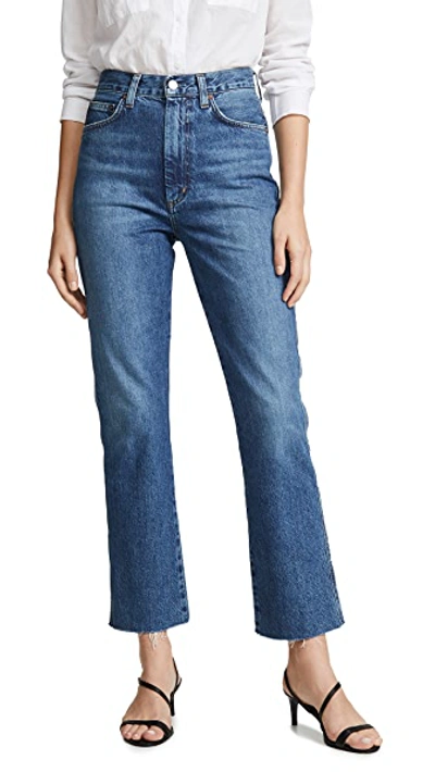 Pinch Waist High Rise Kick Jeans