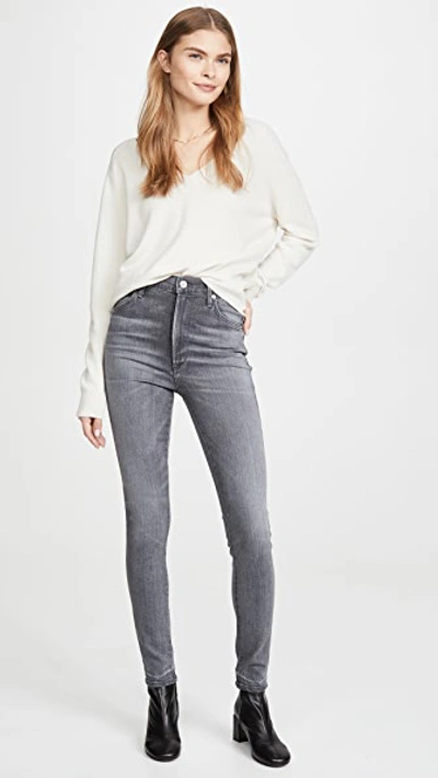 Shop Citizens Of Humanity Chrissy High Rise Skinny Jeans In Trance