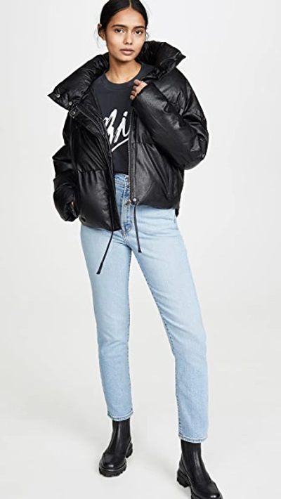 Shop Apparis Camila Vegan Leather Puffer In Black