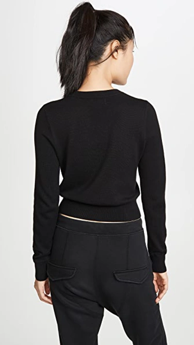 Shop Spiritual Gangster Stripe Nikki Sweater In Vintage Black