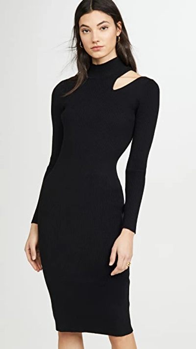 Shop Astr Vivi Sweater Dress In Black