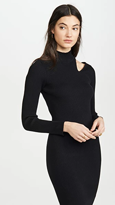 Shop Astr Vivi Sweater Dress In Black
