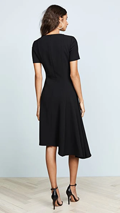 Black Halo Olcay Asymmetrical Dress In Black