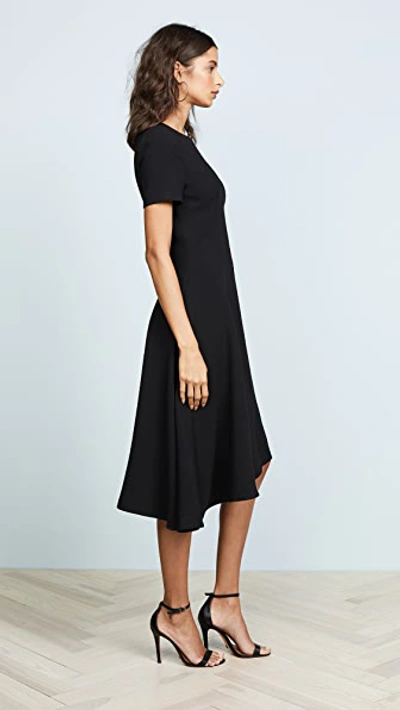 Black Halo Olcay Asymmetrical Dress In Black