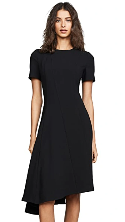 Black Halo Olcay Asymmetrical Dress In Black