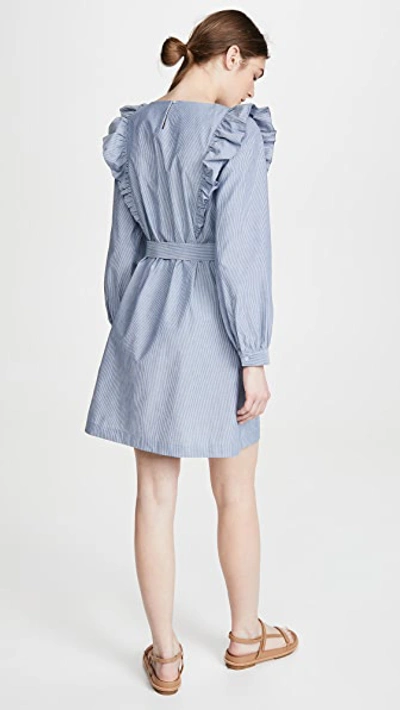 Shop A.p.c. Robe Tess Dress In Bleu