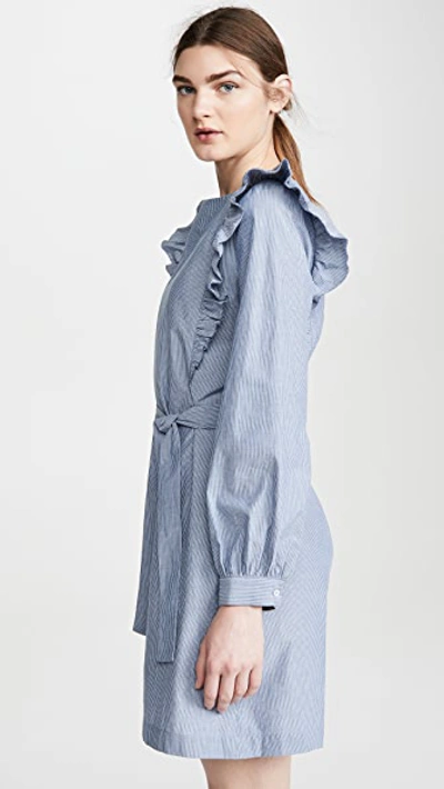 Shop Apc Robe Tess Dress In Bleu