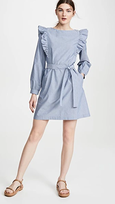 Shop A.p.c. Robe Tess Dress In Bleu