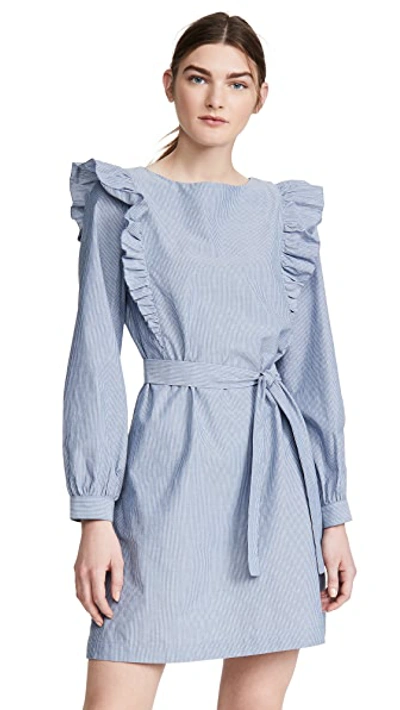 Shop A.p.c. Robe Tess Dress In Bleu