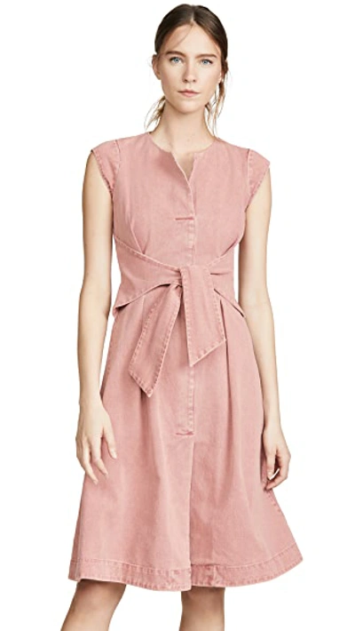 Shop Sea Adaline Dress In Pink Acid Denim