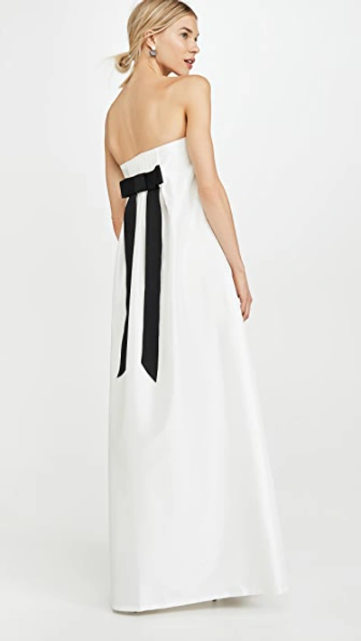 Shop Macgraw Heaven Scent Dress In Ivory/ Black