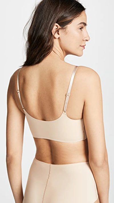 Calvin Klein Underwear Invisibles Adjustable Strap Bralette In Bare