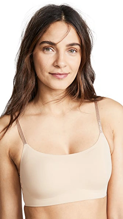 Calvin Klein Underwear Invisibles Adjustable Strap Bralette In Bare