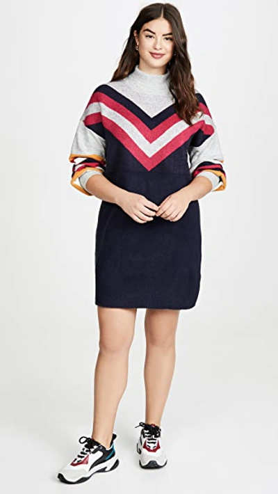 Shop Minkpink Stripe Me Up Sweater Dress In Multi