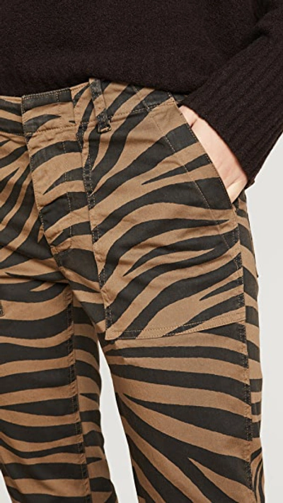 Shop Nili Lotan Jenna Pants In Coyote Tiger Print