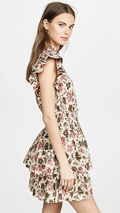 Shop La Vie Rebecca Taylor Sleeveless Chouette Dress In Creme Brulee Combo