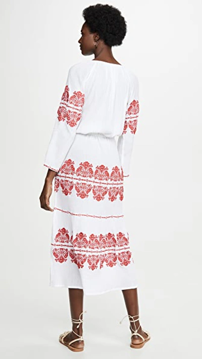 Shop Melissa Odabash Lela Cover Up Dress In White/red