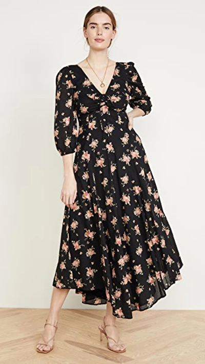 Shop Free People Sea Glass Midi Dress In Black Combo